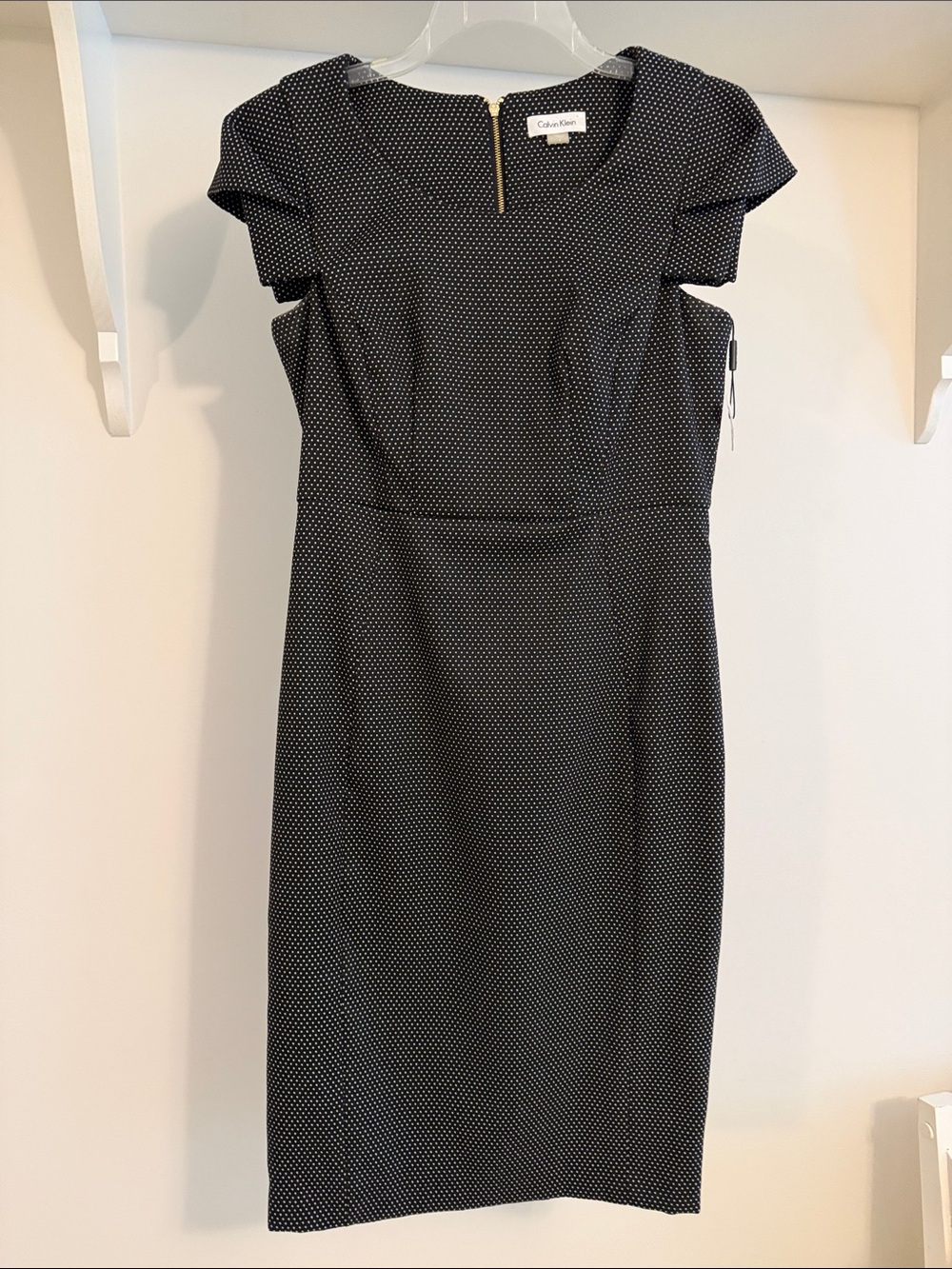 Calvin Klein Polka Dot Sheath Dress